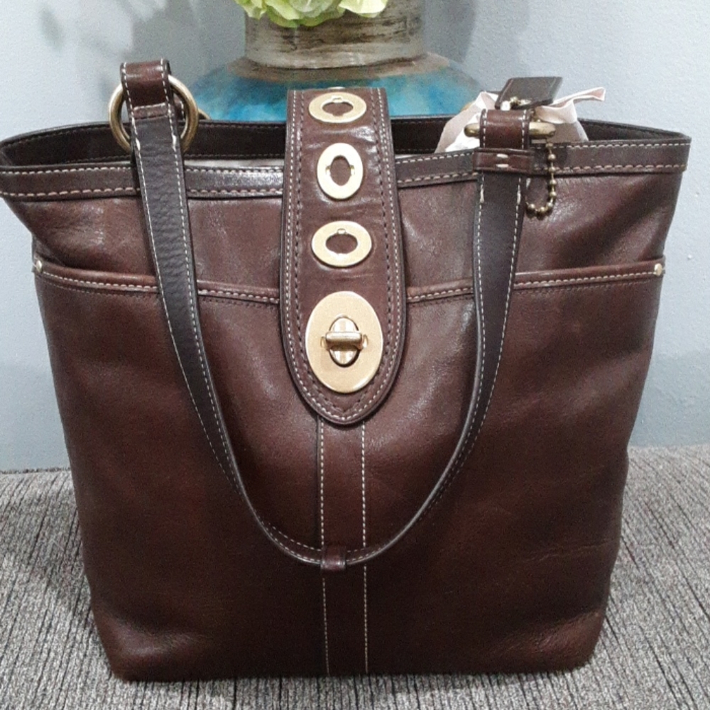 Leather Coach Handbag